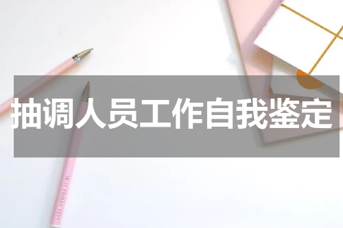 抽调人员工作自我鉴定