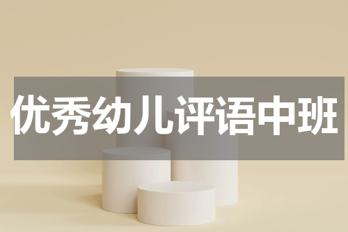优秀幼儿评语中班