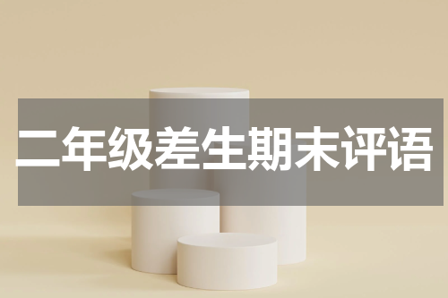 二年级差生期末评语