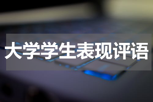 大学学生表现评语