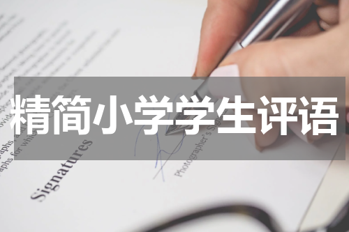 精简小学学生评语
