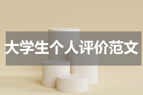 大学生个人评价范文