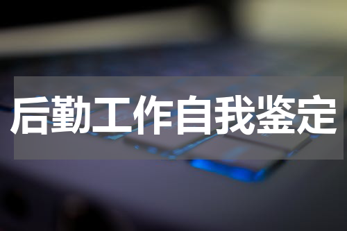 后勤工作自我鉴定