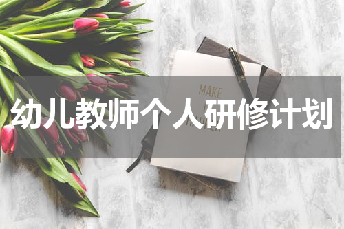 幼儿教师个人研修计划