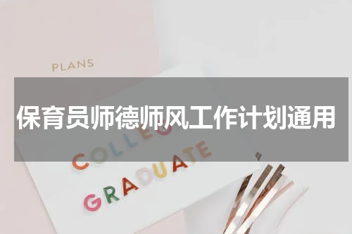 保育员师德师风工作计划通用