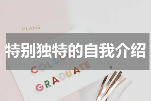 特别独特的自我介绍