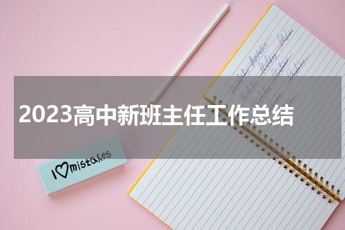 2023高中新班主任工作总结