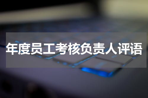 年度员工考核负责人评语