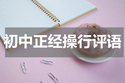 初中正经操行评语