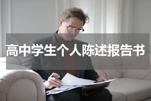 高中学生个人陈述报告书