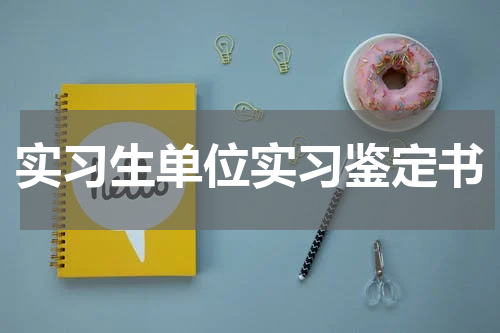 实习生单位实习鉴定书