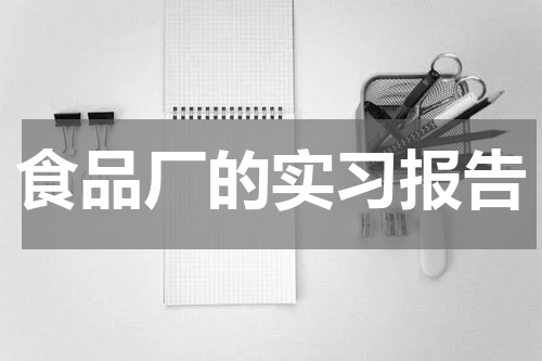 食品厂的实习报告