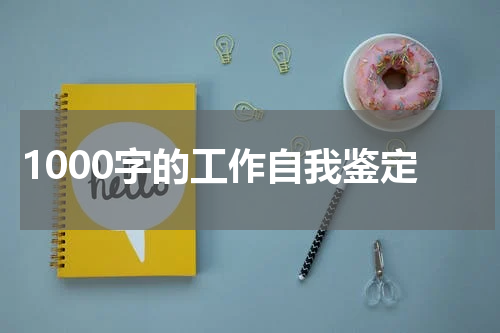 1000字的工作自我鉴定