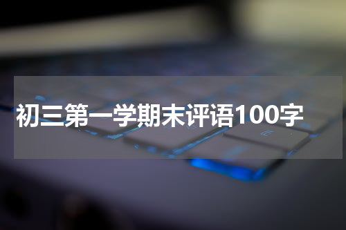 初三第一学期末评语100字