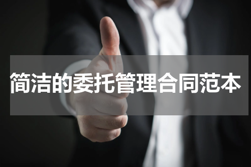 简洁的委托管理合同范本