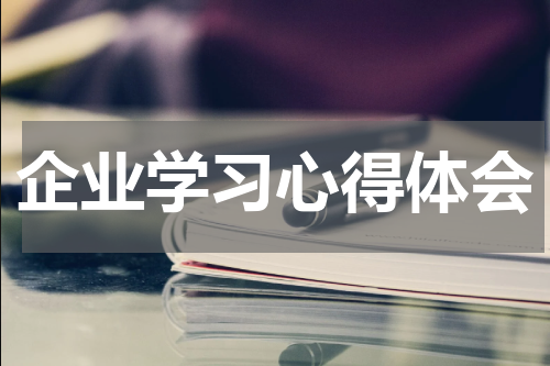 企业学习心得体会