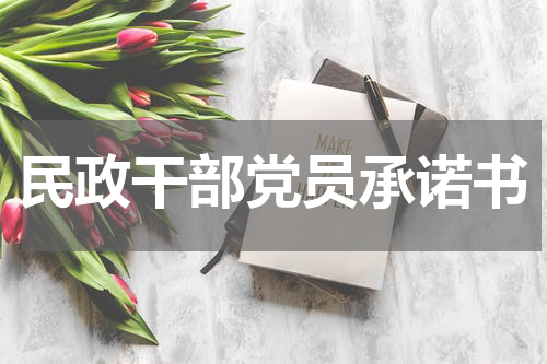 民政干部党员承诺书