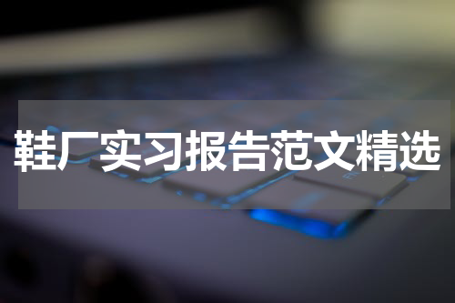 鞋厂实习报告范文精选