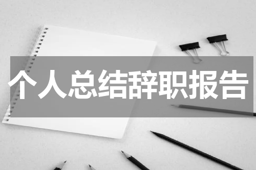 个人总结辞职报告