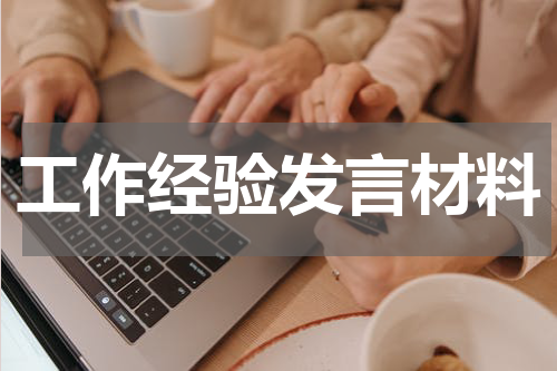 工作经验发言材料