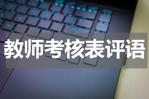 教师考核表评语