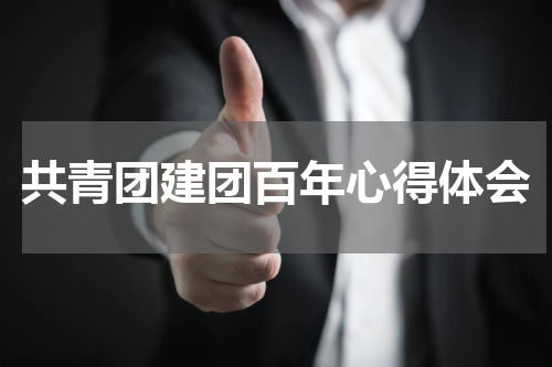 共青团建团百年心得体会