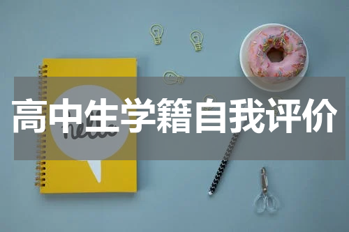 高中生学籍自我评价