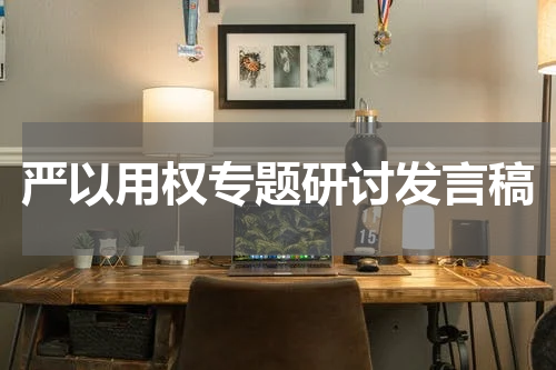 严以用权专题研讨发言稿
