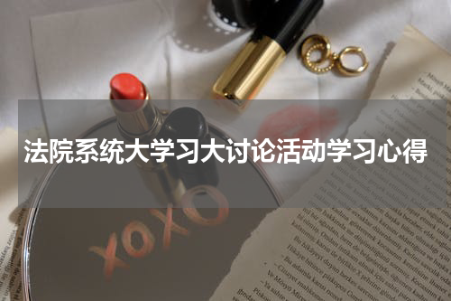 法院系统大学习大讨论活动学习心得