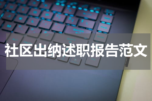 社区出纳述职报告范文