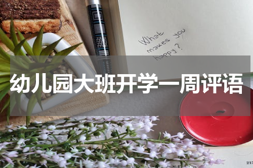 幼儿园大班开学一周评语