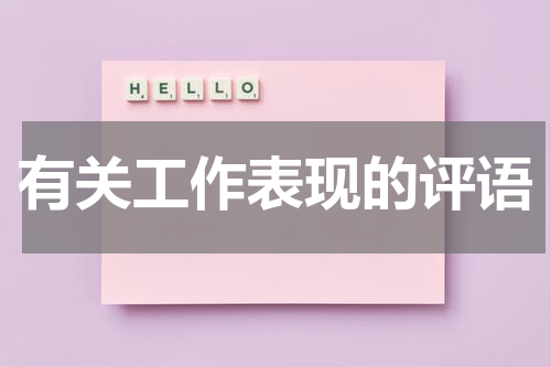 有关工作表现的评语
