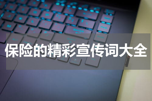保险的精彩宣传词大全