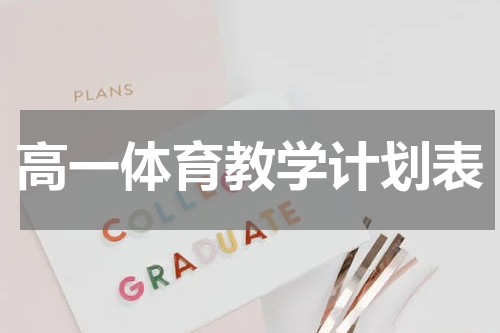 高一体育教学计划表