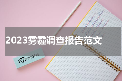 2023雾霾调查报告范文