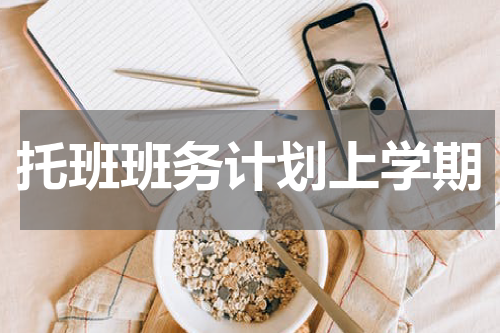 托班班务计划上学期