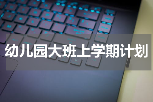 幼儿园大班上学期计划
