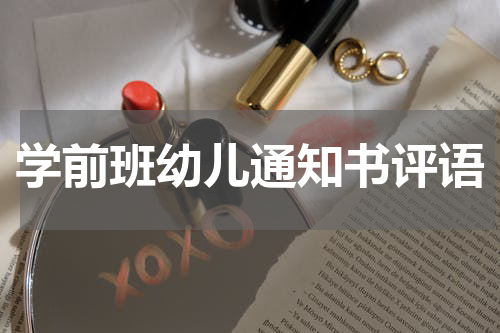 学前班幼儿通知书评语