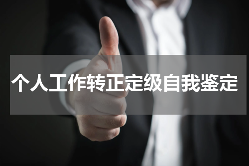 个人工作转正定级自我鉴定