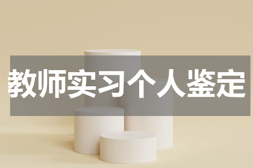 教师实习个人鉴定