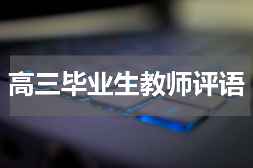 高三毕业生教师评语