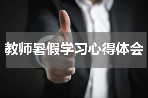 教师暑假学习心得体会