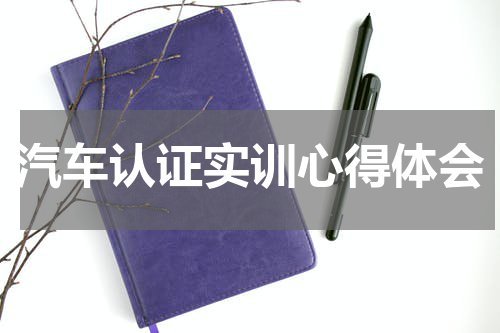 汽车认证实训心得体会