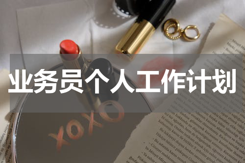 业务员个人工作计划