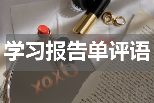 学习报告单评语