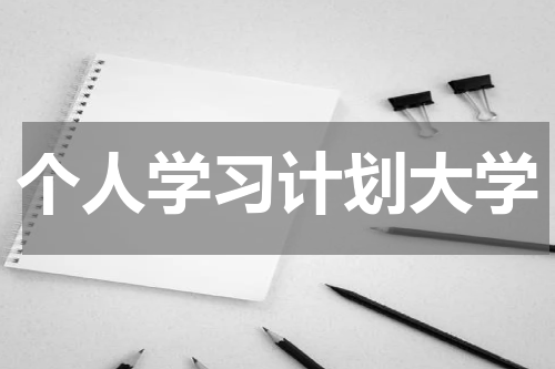 个人学习计划大学