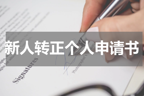 新人转正个人申请书