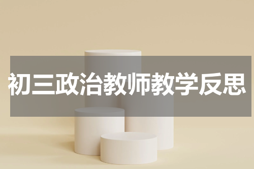 初三政治教师教学反思
