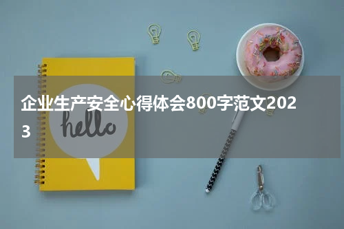 企业生产安全心得体会800字范文2023