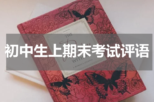 初中生上期末考试评语